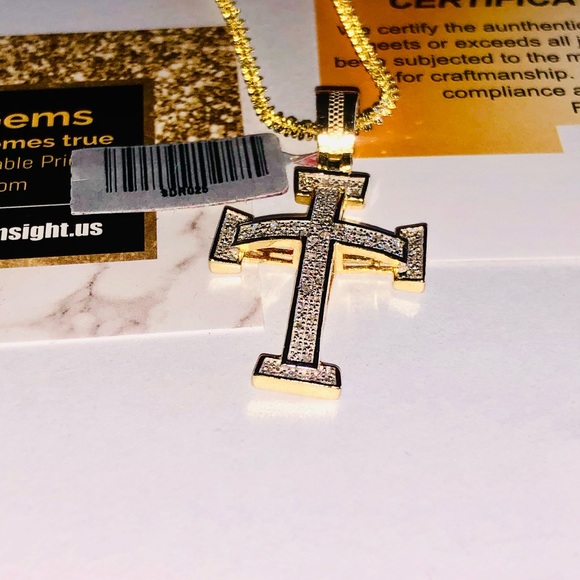 Real diamond cross pendant, 100% natural real diamonds NOT CZ not lab made, SALE - Picture 5 of 7
